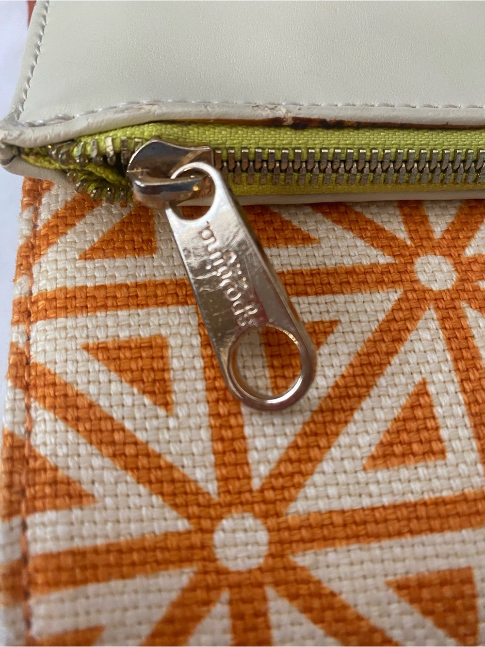 Spartina 449 Cream and Orange Geometric Wristlet - Picture 6 of 16